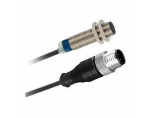 Indukt. senz. XS6 M12 - D = 55 mm - med. - Sn 5 mm - 12 do 24 V DC - M12 0,15 m