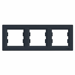 Asfora - Okvir 3 el. hor. antracit