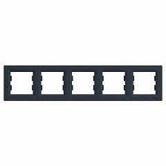 Asfora - Okvir 5 el. hor. antracit