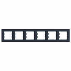 Asfora - Okvir 6 el. hor. antracit