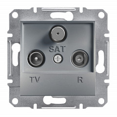 Asfora - TV-R-SAT končna vtičnica - 1dB - jeklo