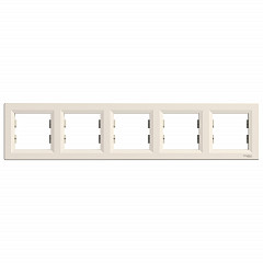 Asfora - vodoraven okvir s 5 odprtinami - krem