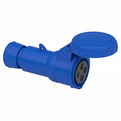 Gnezdna vtičnica PratiKa - ravna - 16 A - 3P + E - 200 do 250 V AC - IP67