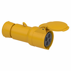 Gnezdna vtičnica PratiKa - ravna - 16 A - 3P + E - 100 do 130 V AC - IP44