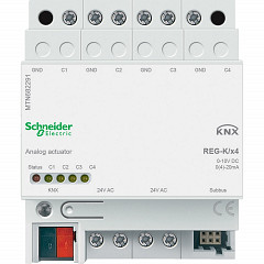 KNX modul analognih izhodov REG-K/4, sv. siv