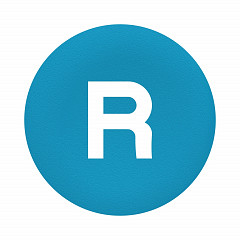 Nalepka za tipke z ravno montažo, modra, R