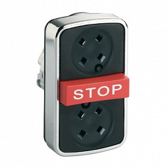 podometni/rdeč štrleč/podometni potisni gumb s tremi glavami O 22 brez pokrova