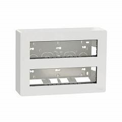 Unica - delovna postaja - površinska - 2 x 10 modulov - protibakterijska - bela