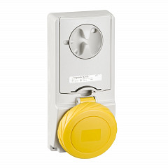 Unika vtičnica z zaklepanjem - 32 A - 3P + N + E - 100 do 130 V AC - IP65 - pl.