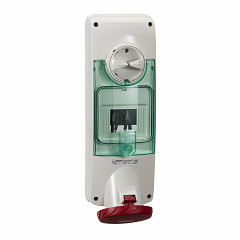 Vtičnica z zaklep. Unika - 63 A - 3P + E - 380 do 415 V AC - IP65 - plošča