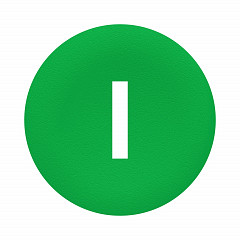 Zelen pokrov z oznako I za pravokotno tipko z več glavami O 22