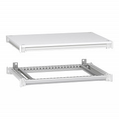 Zgornji in spodnji okvir, PrismaSeT HD, za električno omaro W700 D500mm, streha vključena, RAL9003