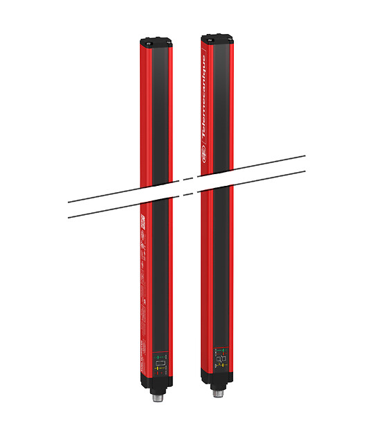Varnostna svetlobna zavesa XUSL tipa 4 - zaščita prstov - std. obseg zazn. - Hp = 1360 mm, R = 14 mm