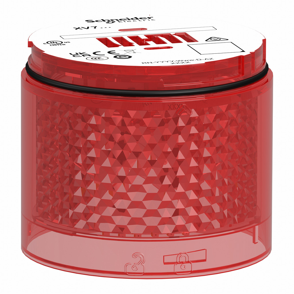 modularni modul, harmony XVB7 signalni semafor, rdeča , O 70 mm, stalna svetloba