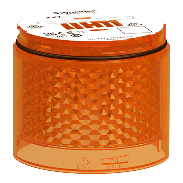 modularni modul, harmony XVB7 signalni semafor, oranžna , O 70 mm, utripajoč