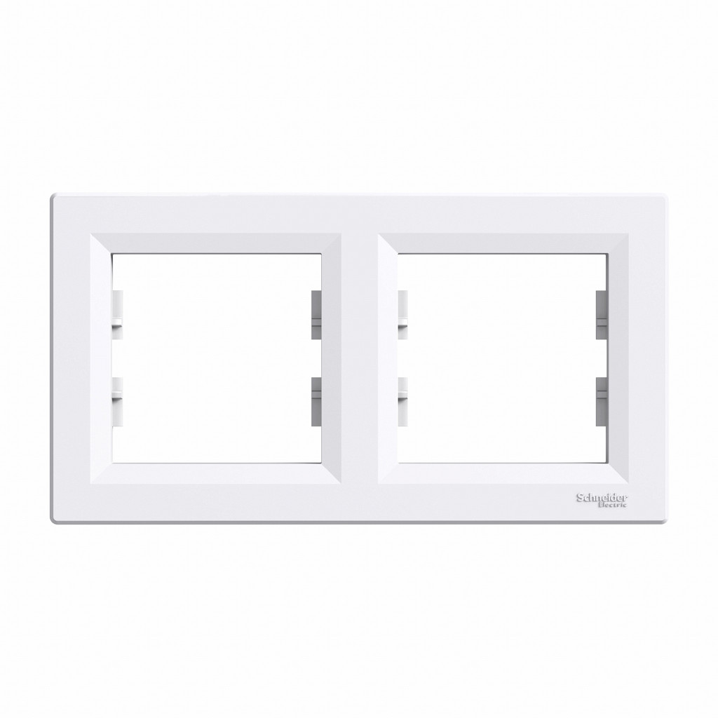 Asfora - vodoraven okvir z 2 odprtinama - bela