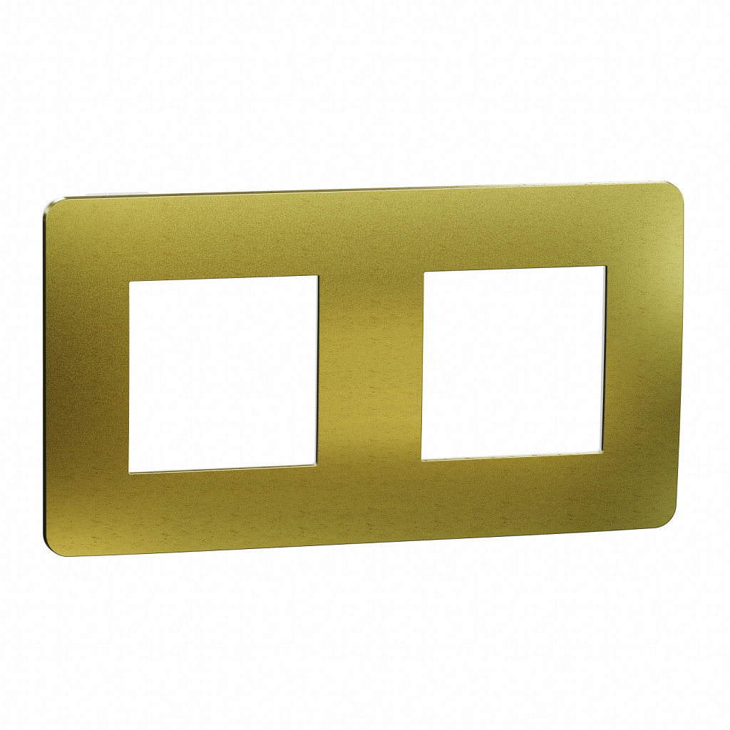Dekorativni okvir, Unica, 2 tipki, 2 x 2 modula, zlata ali bela