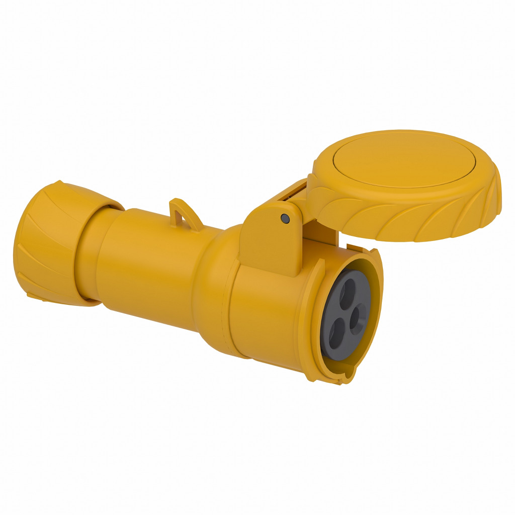 Gnezdna vtičnica PratiKa - ravna - 16 A - 2P + E - 100 do 130 V AC - IP67