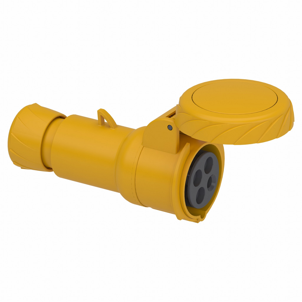 Gnezdna vtičnica PratiKa - ravna - 16 A - 3P + E - 100 do 130 V AC - IP67