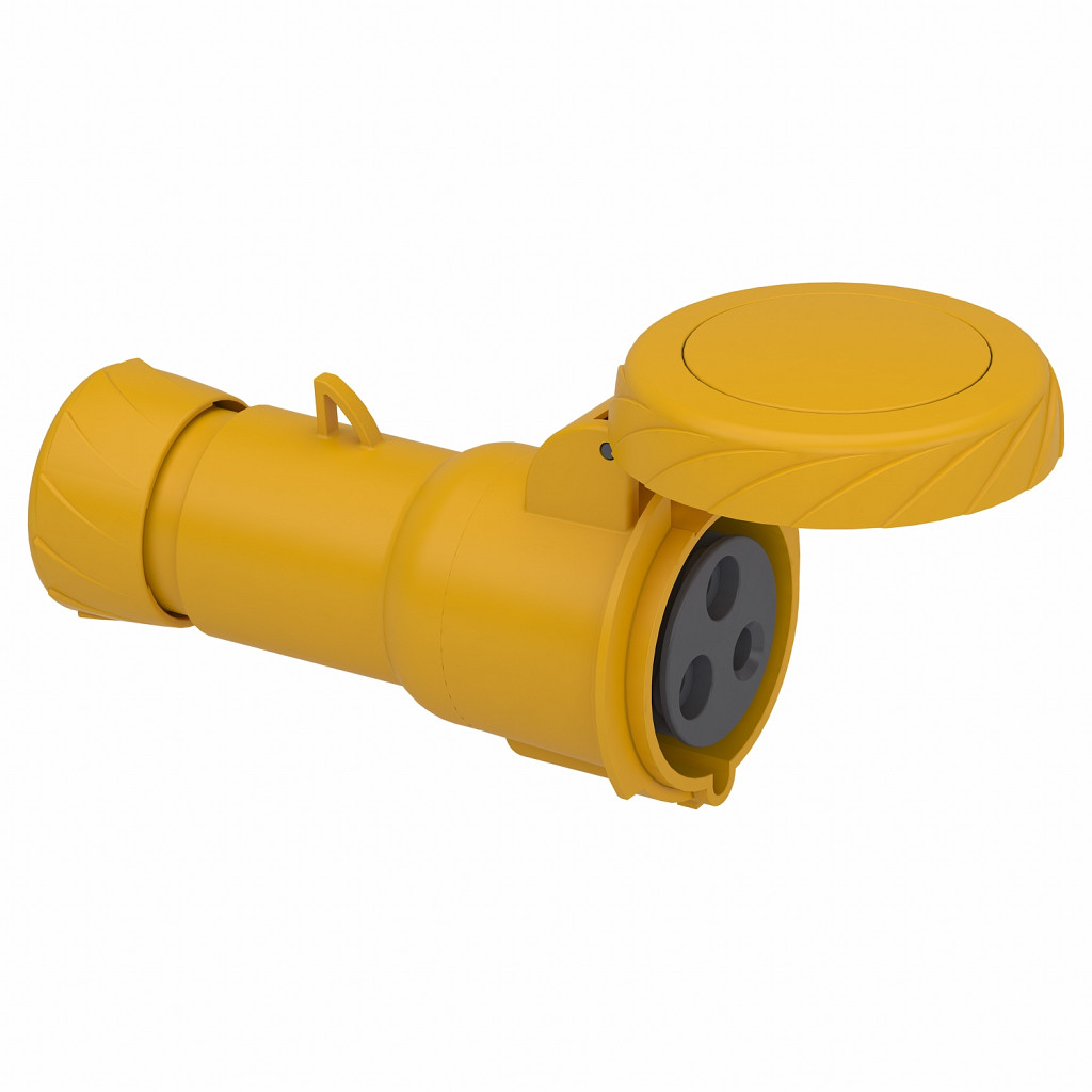 Gnezdna vtičnica PratiKa - ravna - 32 A - 2P + E - 100 do 130 V AC - IP67