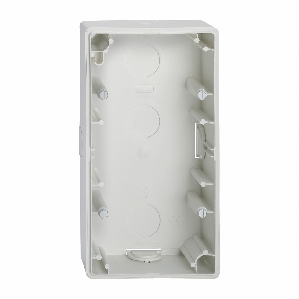 Nadometno montažno ohišje, 2 odprtini, polarno belo, M-Smart/Artec