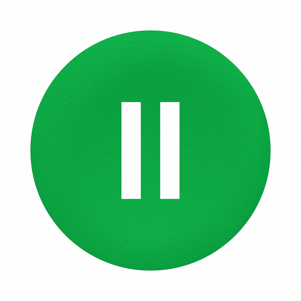 Nalepka za tipke z ravno montažo, zelena, II