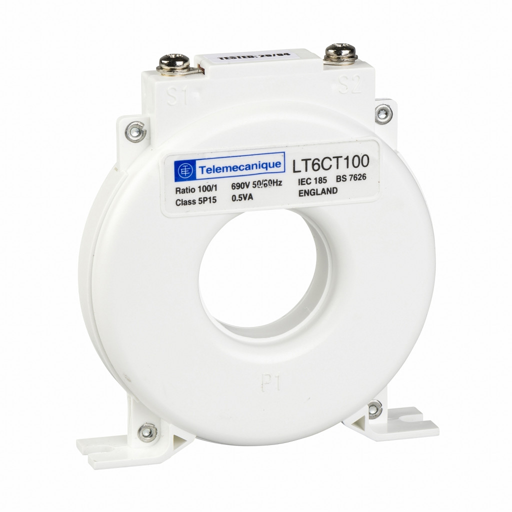 Tokovni transformator TeSys T LT6CT - 100/1 A - točnost: razred 5P