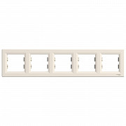 Asfora - vodoraven okvir s 5 odprtinami - krem