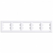 Asfora - vodoraven okvir s 5 odprtinami - bela