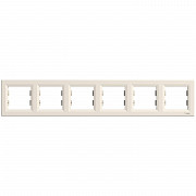 Asfora - vodoraven okvir s 6 odprtinami - krem