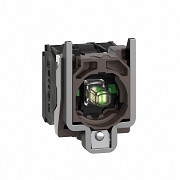 Blok z belo lučko in ohišjem/pritrdilno prirobnico ter vgrajeno LED 24 V 2 NO