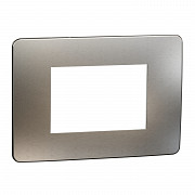 Dekorativni okvir s 3 moduli, bel aluminij/bela