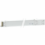 Vodoravna prenosna dolžina, KSA800 do 1000, aluminij, 1000 A, dolžina po meri (A = 500 do 1900 mm), beli RAL9001