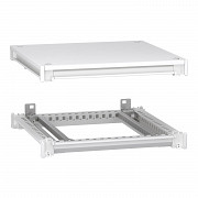 Zgornji in spodnji okvir, PrismaSeT 6300, za električno omaro W500 D500mm, streha vključena, RAL9003